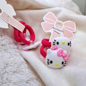 Hello kitty little girl magenta pink hair bands for kids set